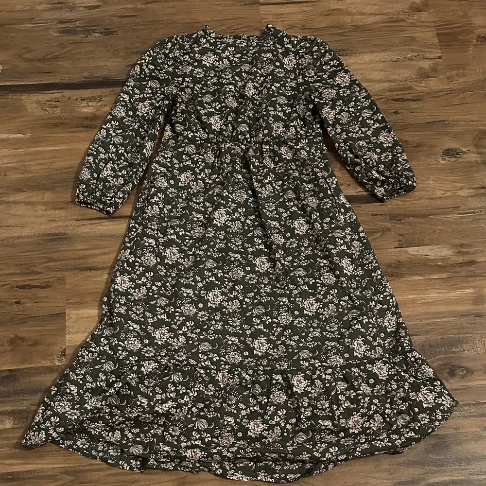 Hatch Forest Green Floral Long Sleeve Maternity Dress - Picture 5 of 5